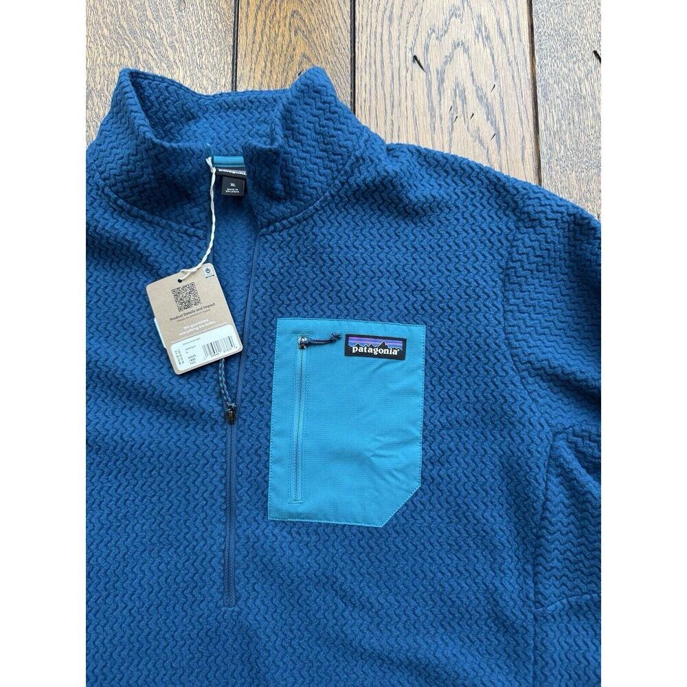 Patagonia Men's R1 Air Zip Neck Pullover Lagom Blue Size Large NWT $129 Retail - Picture 2 of 6